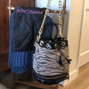 Fabulous Canvas Tiger Print Betsy Johnson Bag